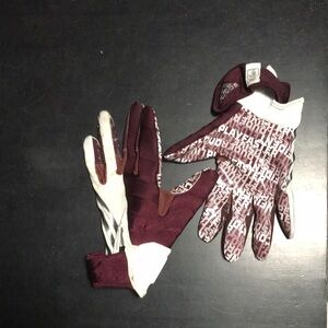 Adidas Maroon and White Men’s Football Gloves Size XL